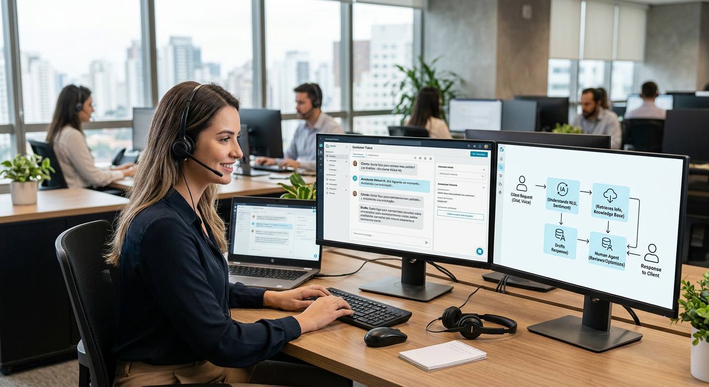 Como funciona um atendente virtual com IA na prática