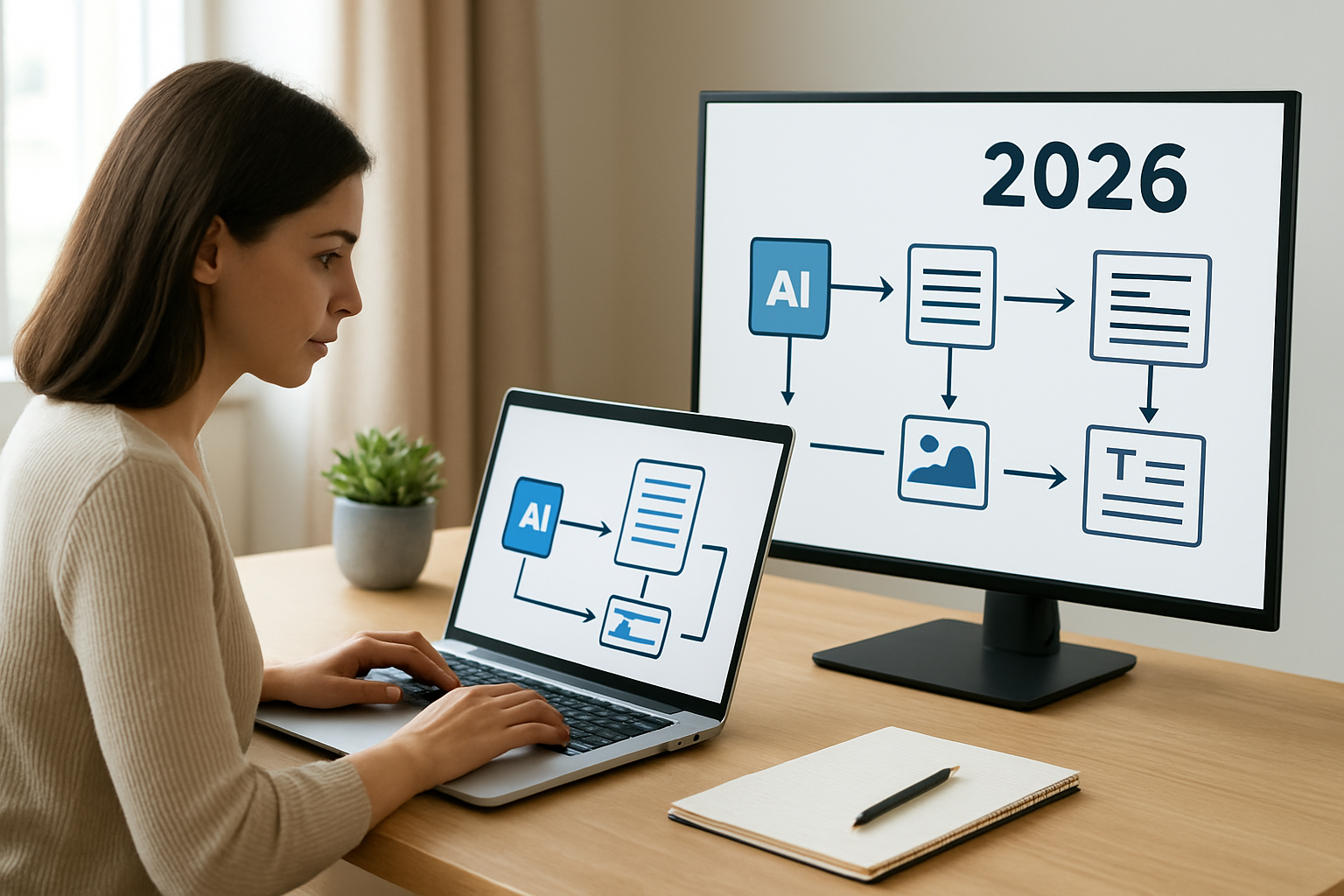 fluxo automatizado para como automatizar a criação de posts de blog com IA em 2026