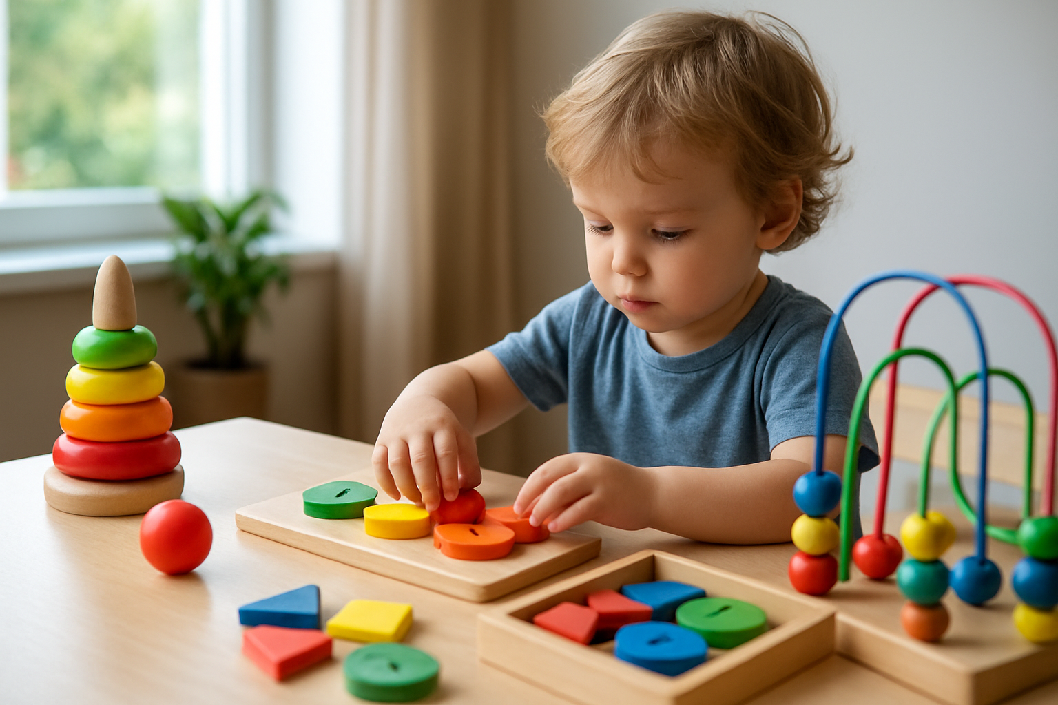 kit de atividades para coordenação motora infantil com materiais visuais e brinquedos
