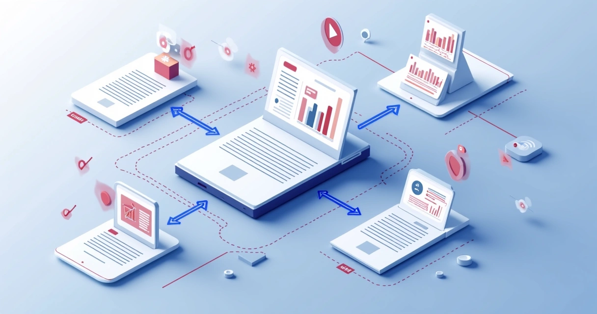 Fluxo de integrações martech conectando CRM e leads 