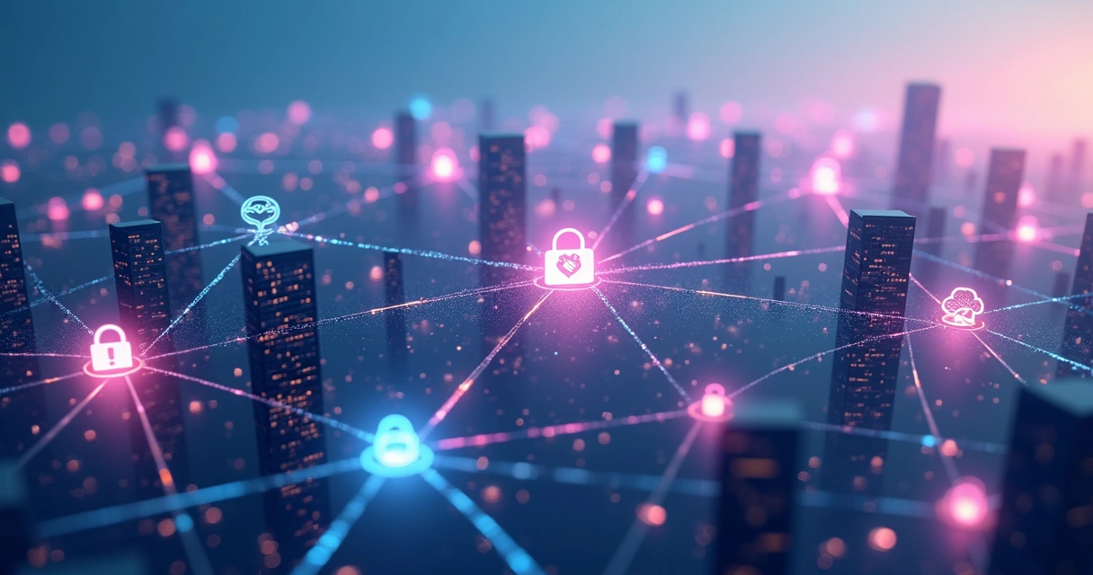 Conexões entre empresas B2B em rede digital 