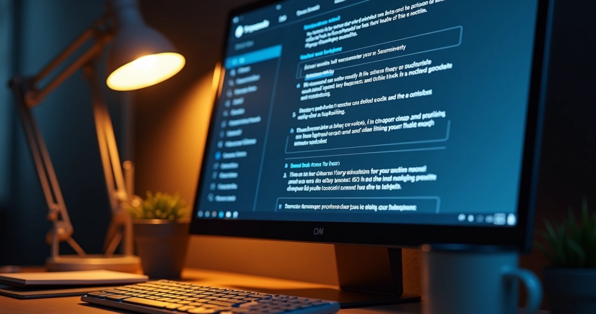 IA redigindo proposta comercial em tela de computador 