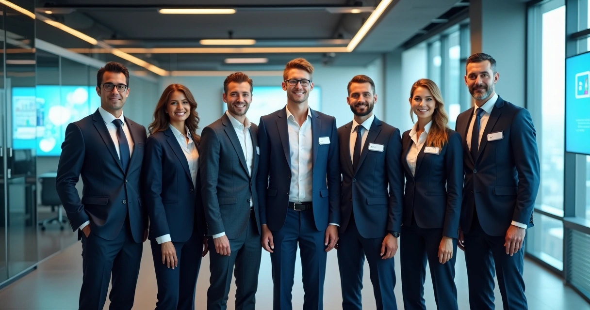 Equipe de vendas B2B com rostos visíveis em campanha de remarketing
