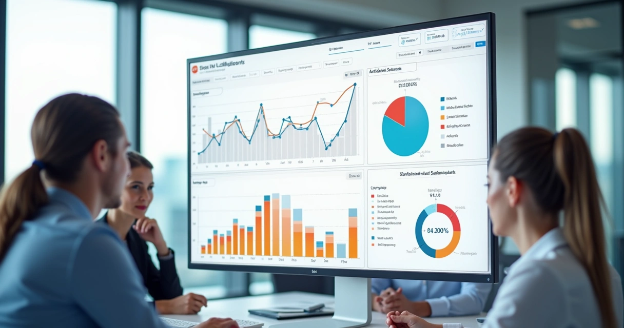 Dashboard de vendas de crm com gráficos e análises por IA 