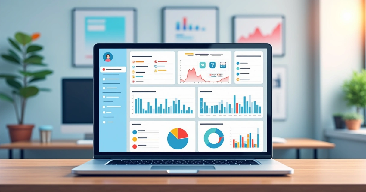 Interface de CRM mostrando histórico de contatos e automações 