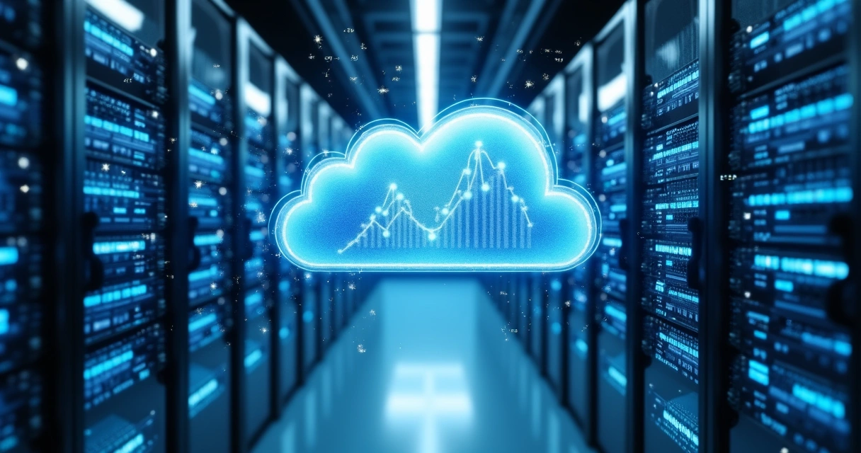 Servidor cloud em ambiente clean e moderno