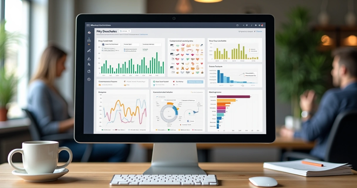 Dashboard mostrando segmentação de leads por scores 