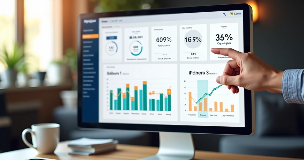 Dashboard mostrando métricas de campanhas de tráfego pago