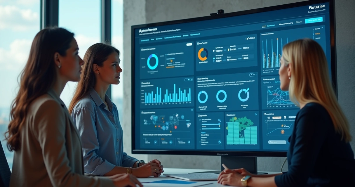 Equipe analisando integração entre site, CRM e automação de marketing