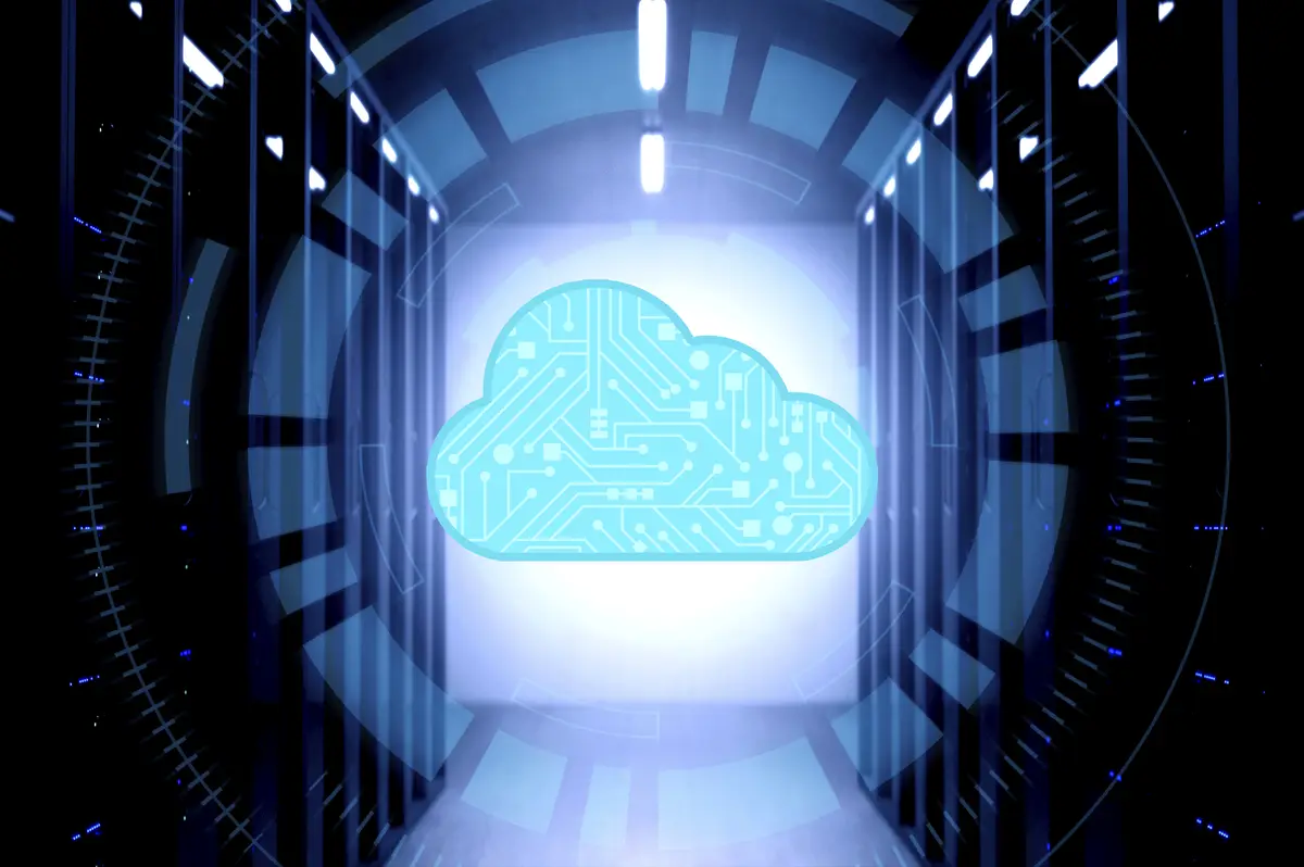 Website hosting concept with cloud