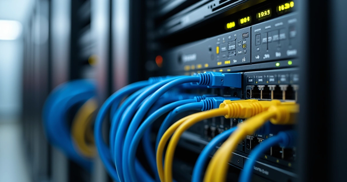 Switch Fortinet FS 448E conectado em ambiente empresarial 