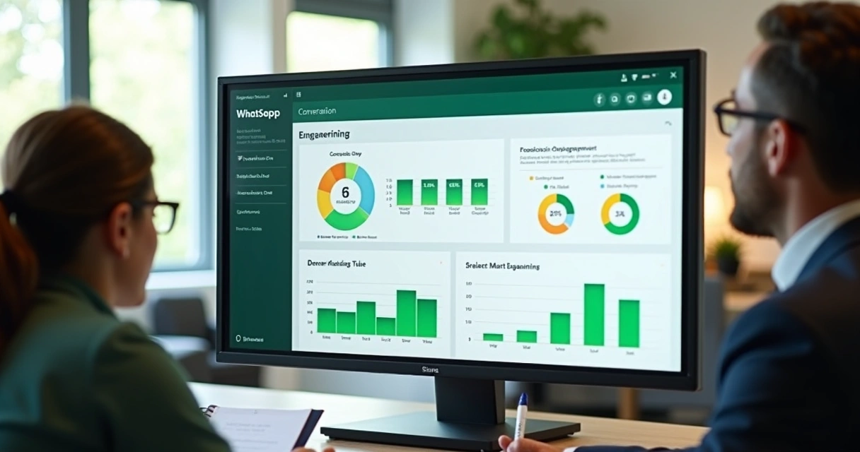 Dashboard de resultados de onboarding via WhatsApp em uma tela 