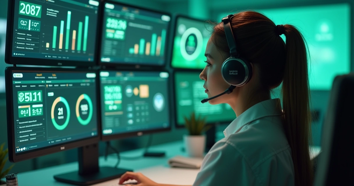 Atendente digital WhatsApp monitorando horários em telas 