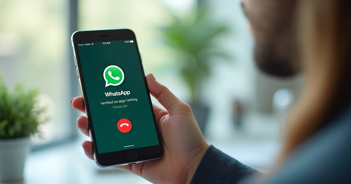 Verificação segura em tela de celular ao receber ligação de confirmação 