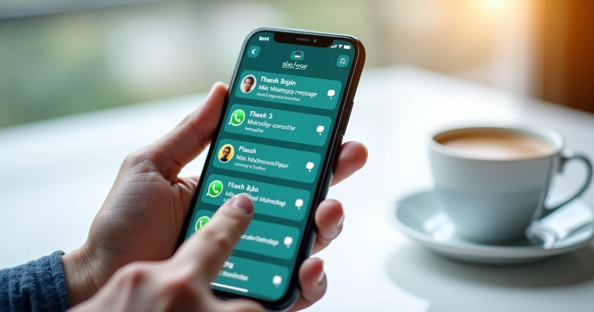 Tela de agenda digital para mensagens no WhatsApp 
