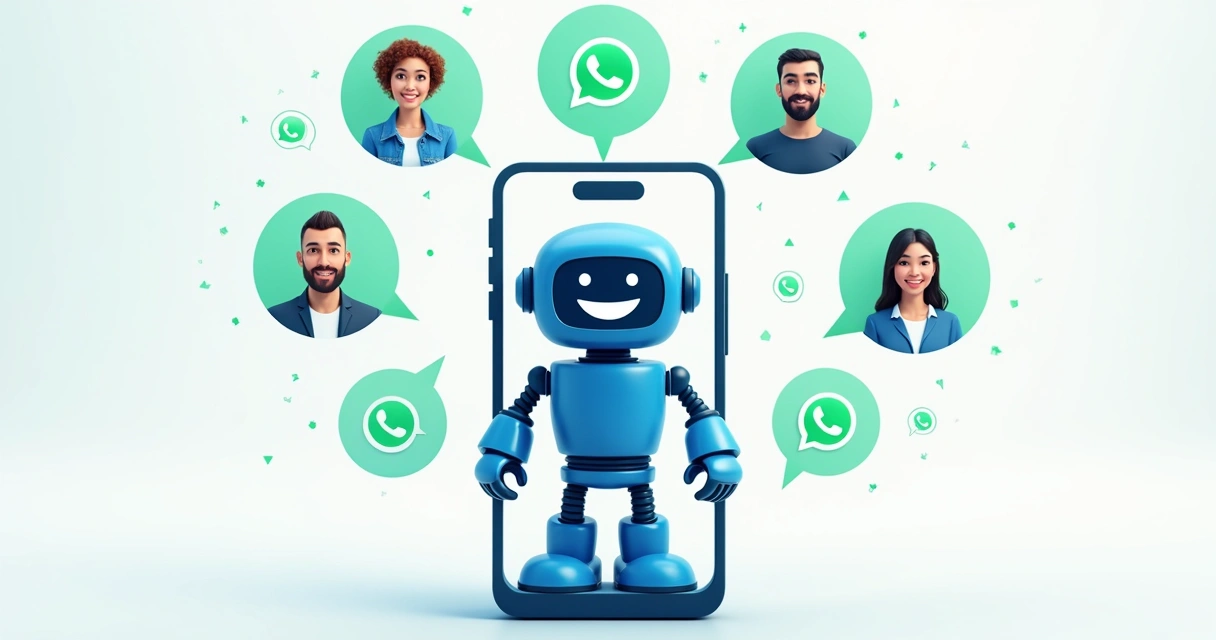 Bot conversando com várias pessoas pelo WhatsApp 