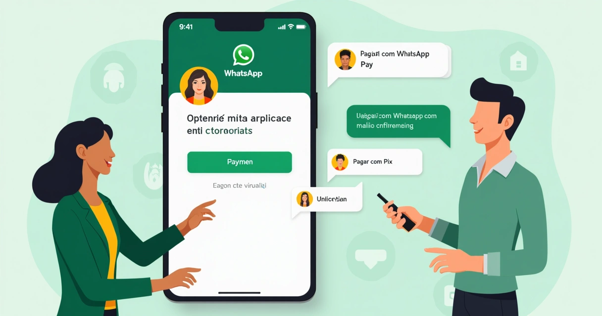 Assistente virtual em conversa de WhatsApp mostrando opção de pagamento e confirmação. 