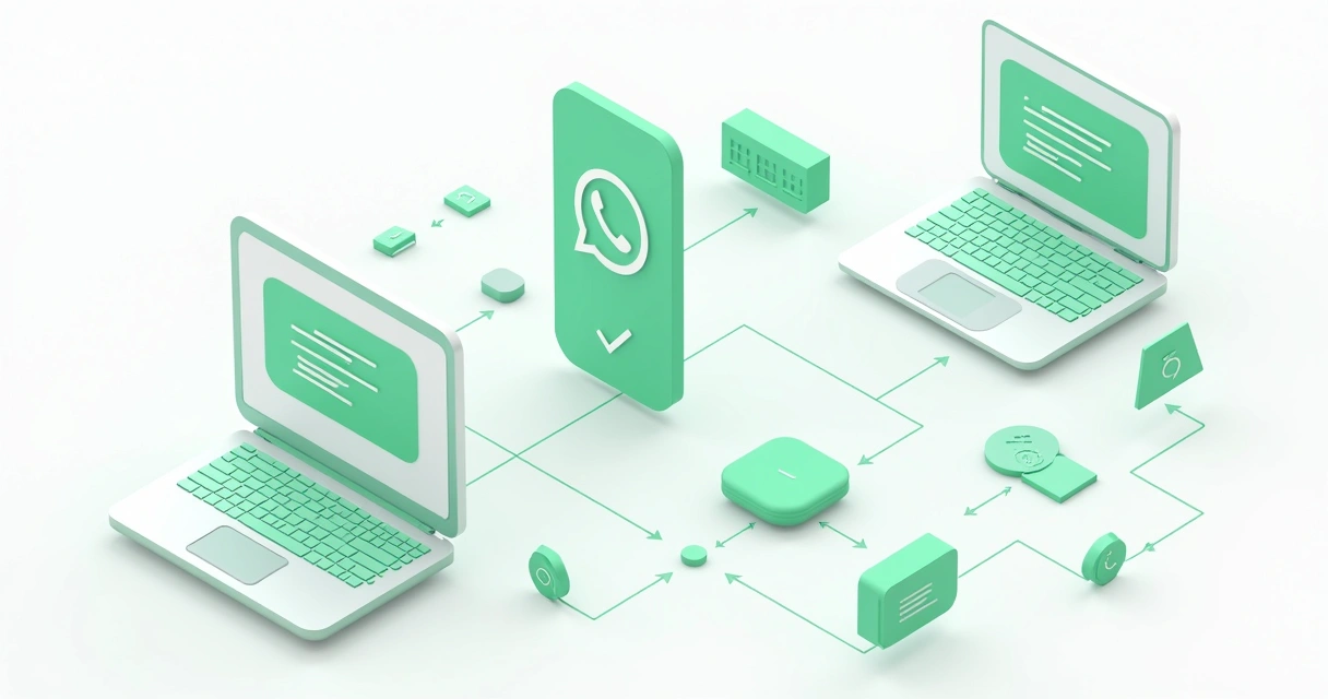 Representação de fluxo de follow-up e mensagens de remarketing no WhatsApp
