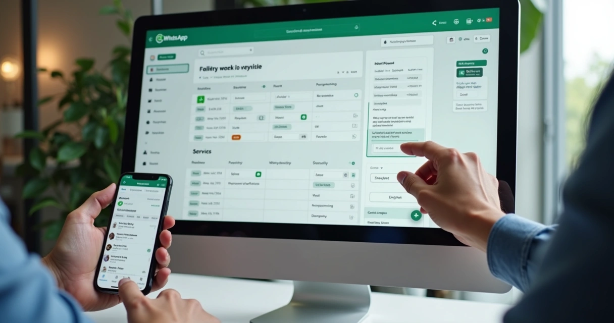 Tela de configuração de uma agenda digital via WhatsApp 
