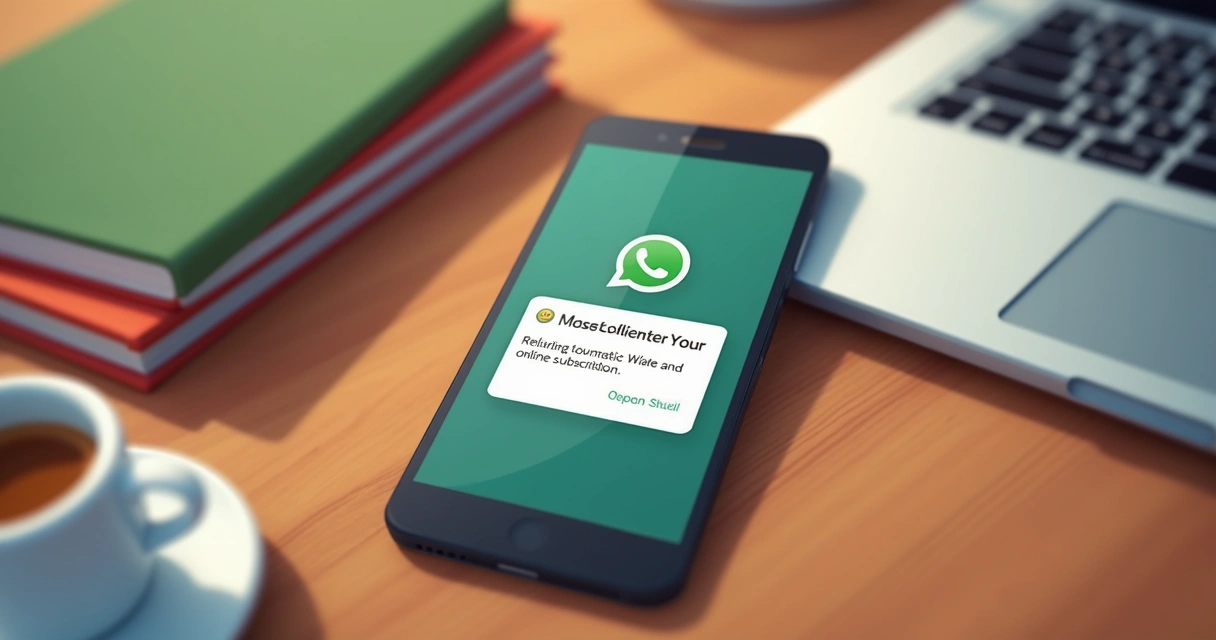 Mensagem automática de renovação de assinatura digital 