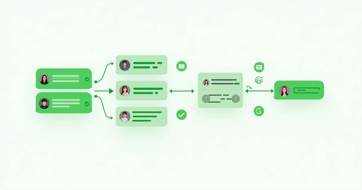 Diagrama de fluxo de conversa com mensagens entre bot e cliente no WhatsApp