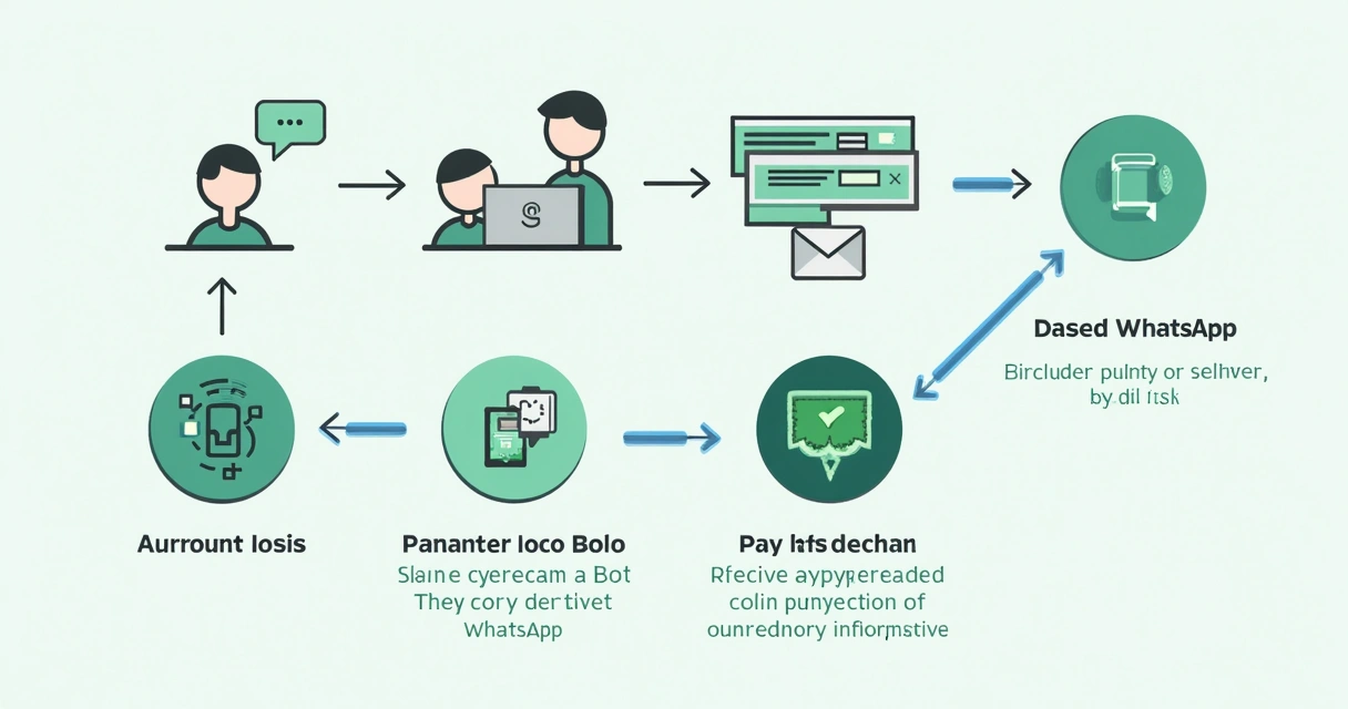 Fluxo automático de cobrança para pagamento no WhatsApp detalhado. 