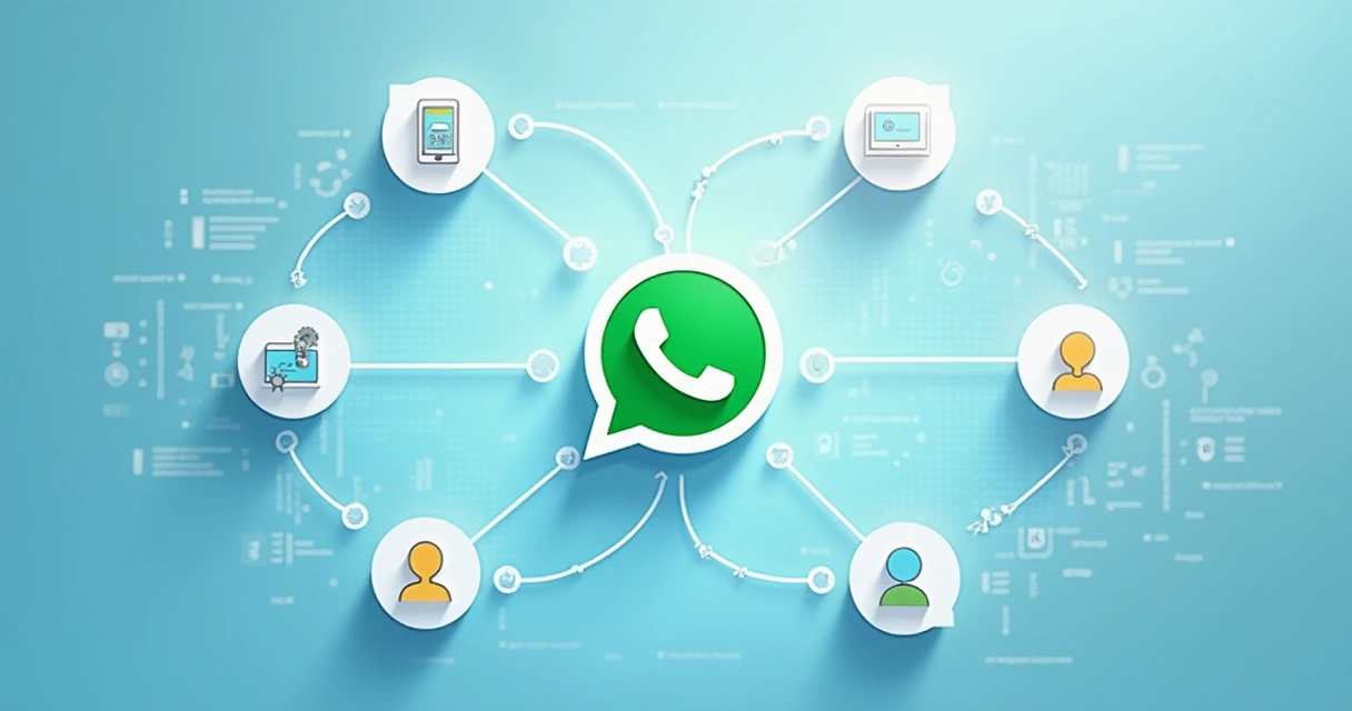 Diagrama mostrando o fluxo de atendimento dentro do WhatsApp 