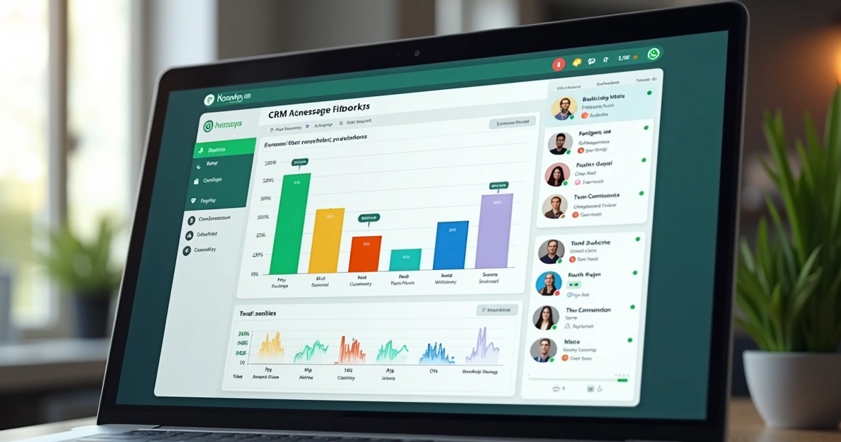 Painel CRM mostrando agendamento de lembrete automático via WhatsApp 