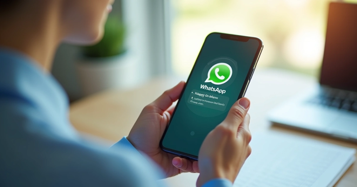 Mensagem de WhatsApp trazendo valor ao cliente, como um informativo relevante.