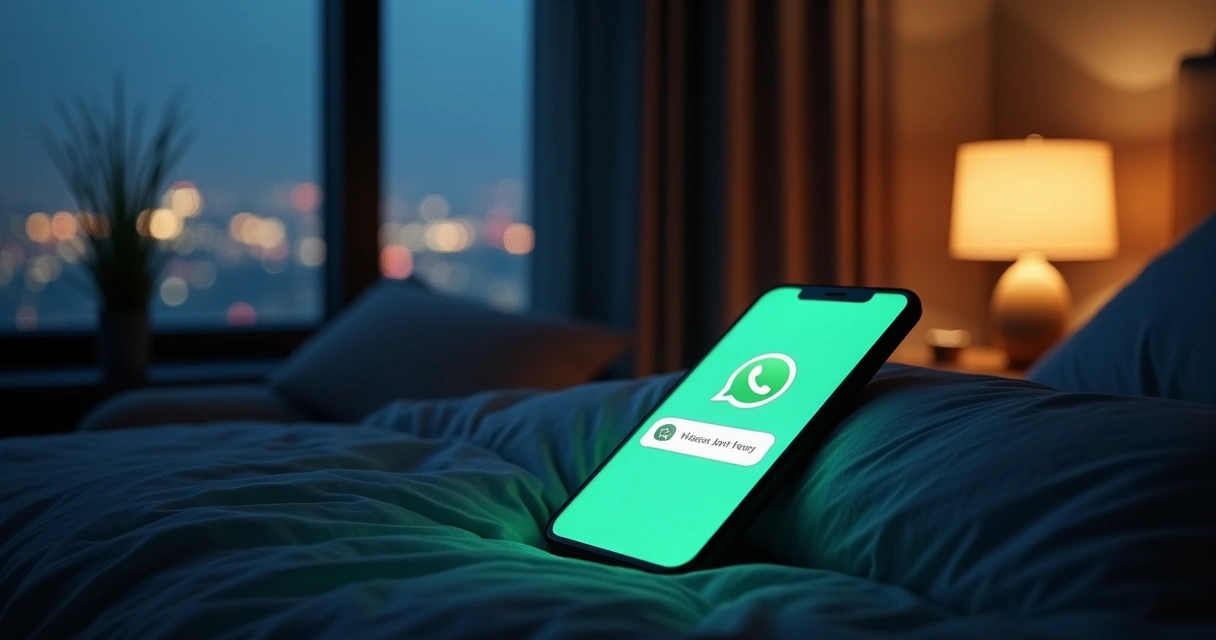 Chatbot de vendas atendendo cliente no WhatsApp à noite